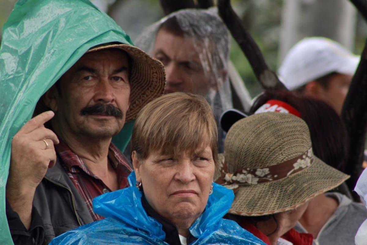 Desde todas las partes de Bogotá llegaron feligreses para ver al papa Francisco