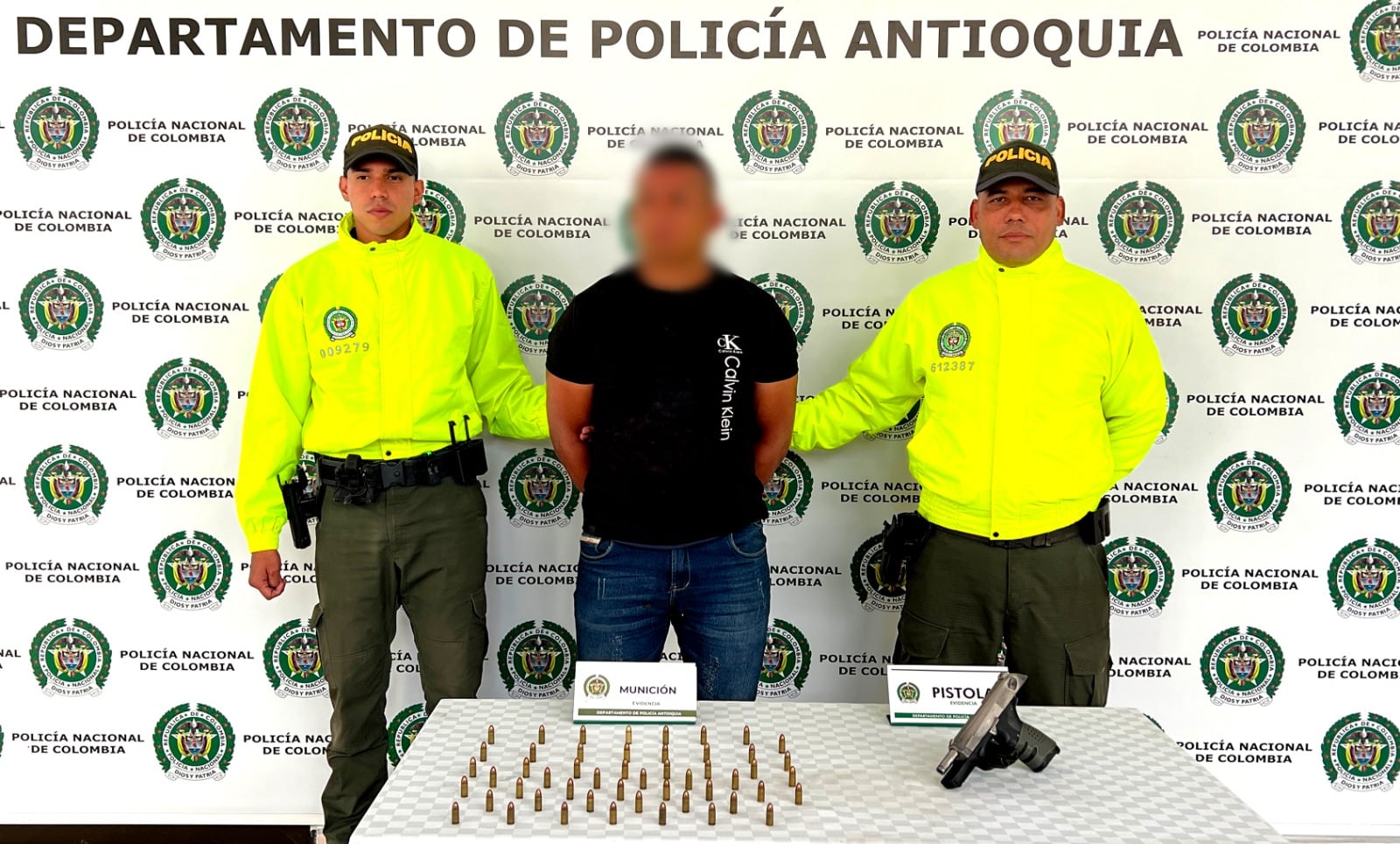 Captura en el Suroeste Antioqueño. Foto: Policía Nacional.