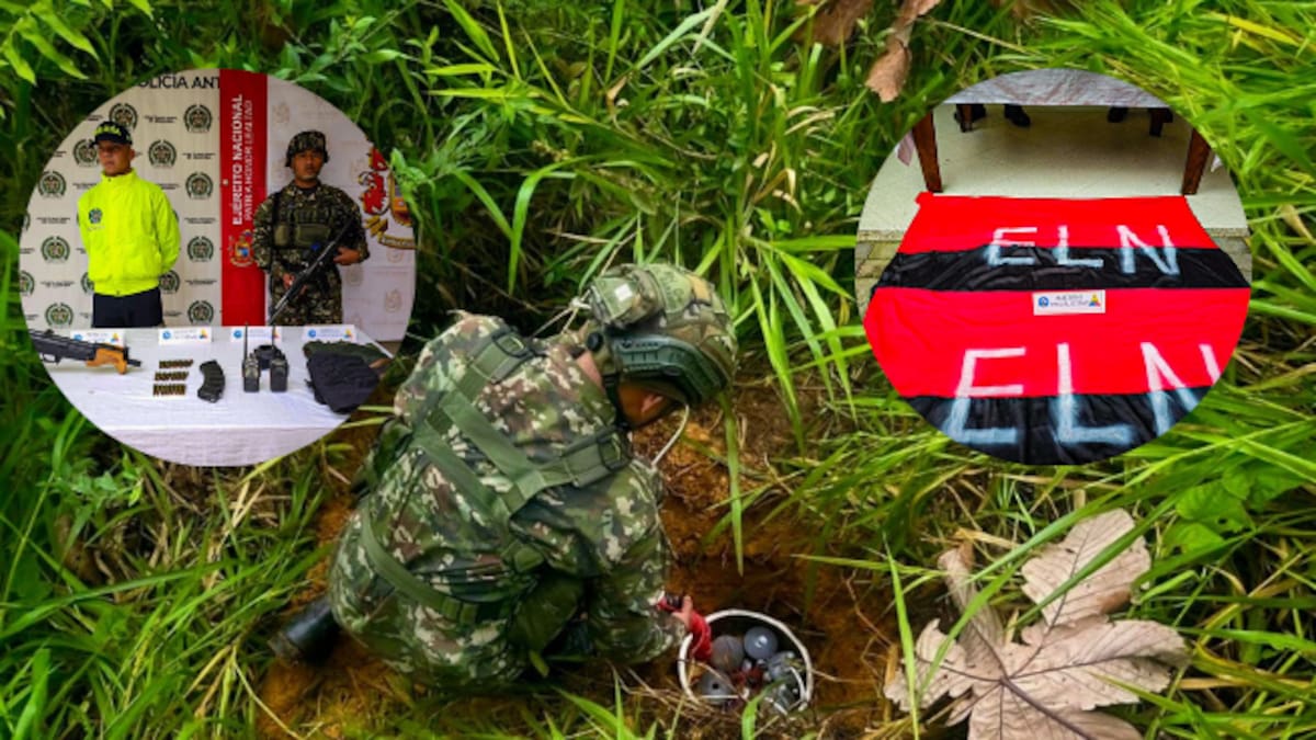 Le incautaron material explosivo y de propaganda armada al ELN que venía para Medellín