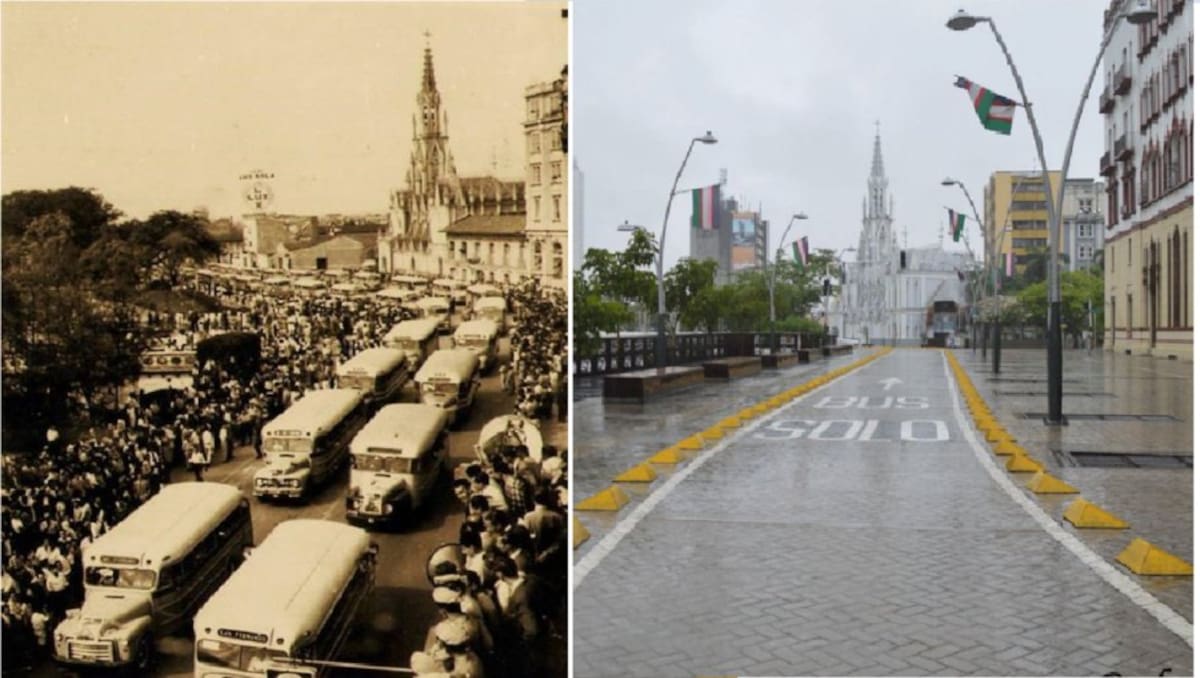 Carrera primera antes, hoy Boulevard del Río Cali