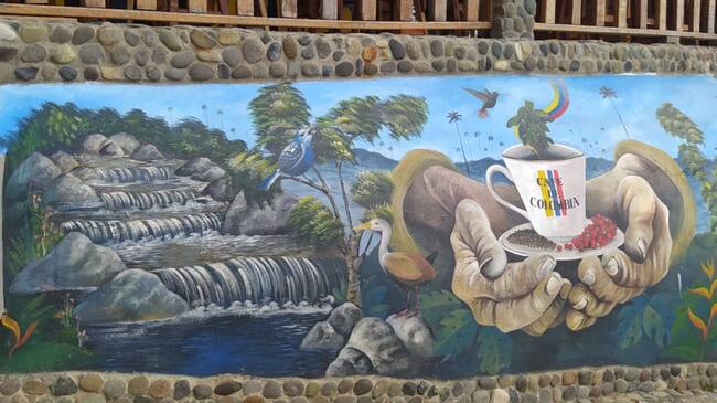Mural en el municipio de Salento