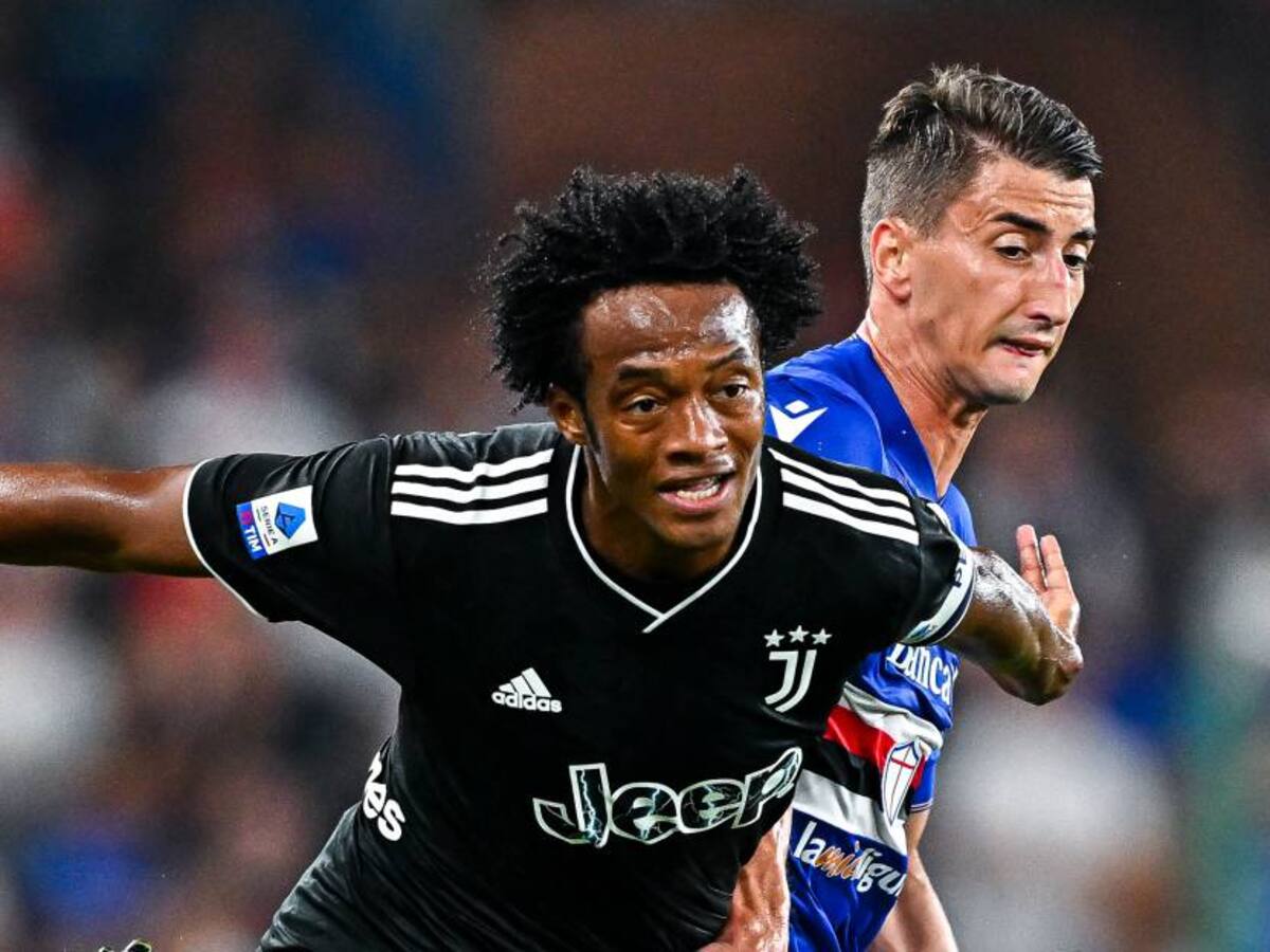 Cuadrado fue titular y capitán de Juventus en el empate con Sampdoria