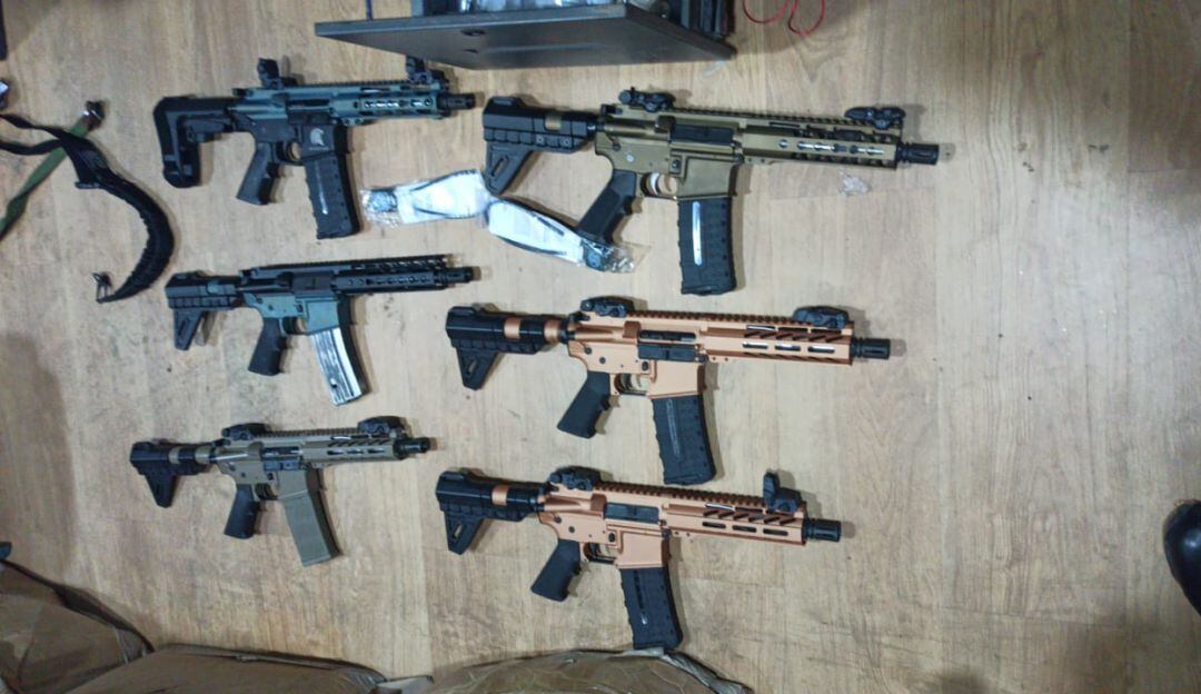 Armas decomisadas. 