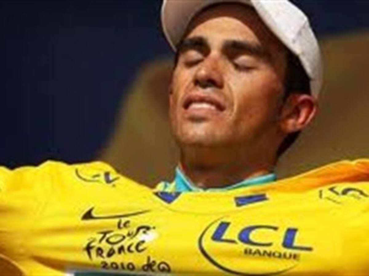 El campeón Alberto Contador dio positivo por clenbuterol durante el Tour de Francia