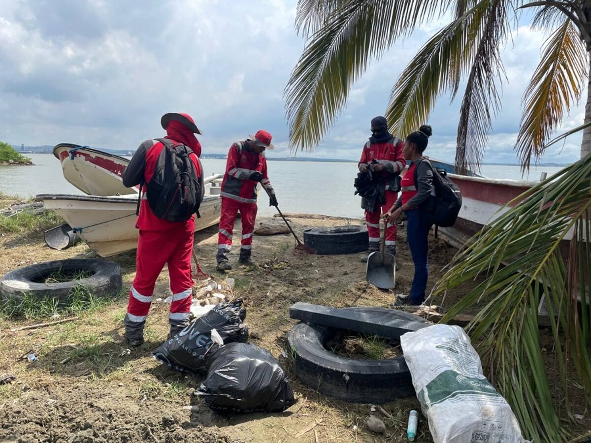 Veolia Cartagena recolectó cerca de tres toneladas de residuos en Caño del Oro