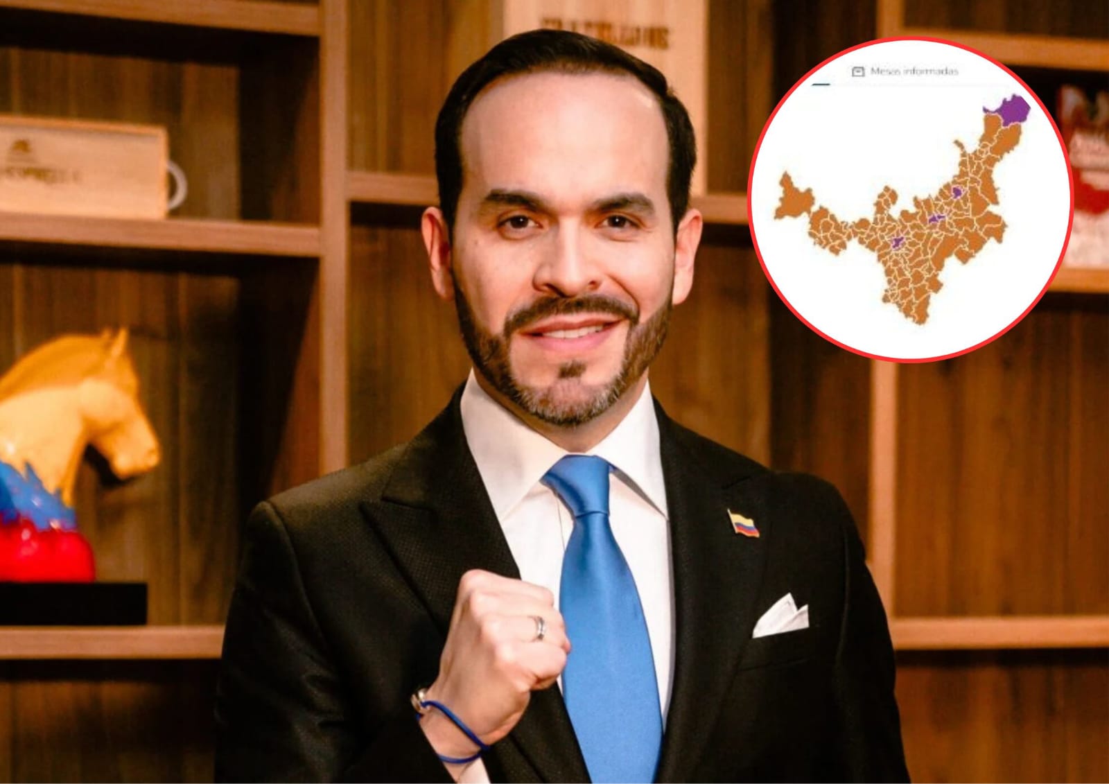El candidato presidencial Abelardo de la Espriella, Defensores de la Patria, alcanzó en Boyacá 337.768 votos.