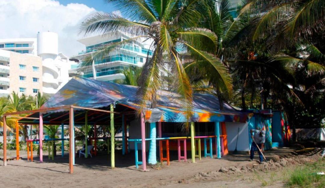 Kiosko en bajamar