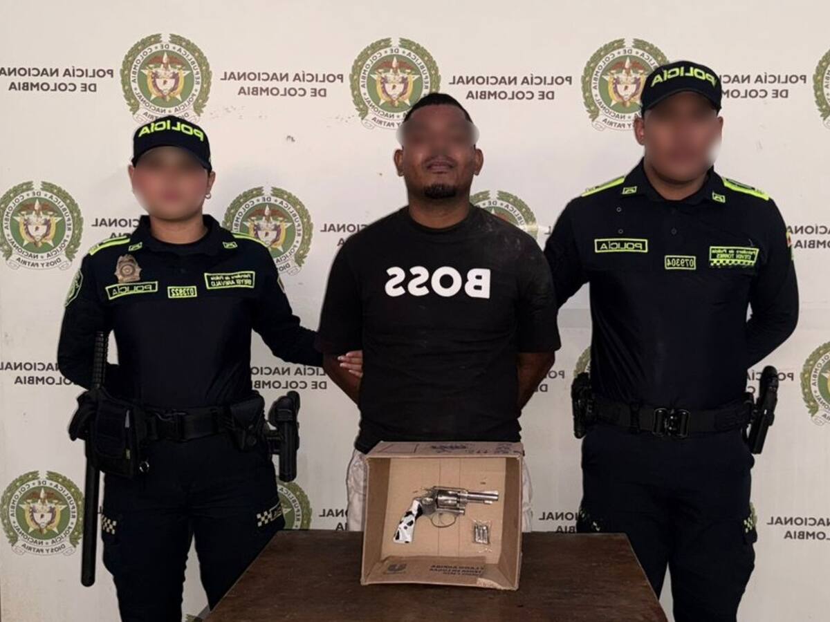 Con un revólver calibre 38, capturado ‘El Jader’ en el barrio Manuela Vergara de Curi