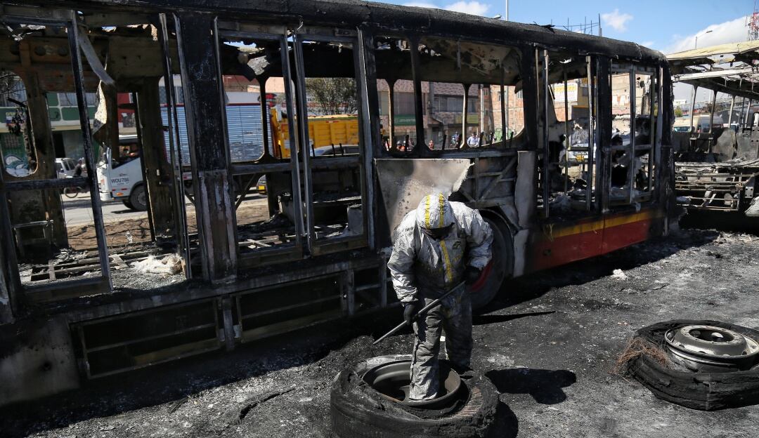 Daños generados en el paro a Transmilenio ascienden de los 18 mil millones