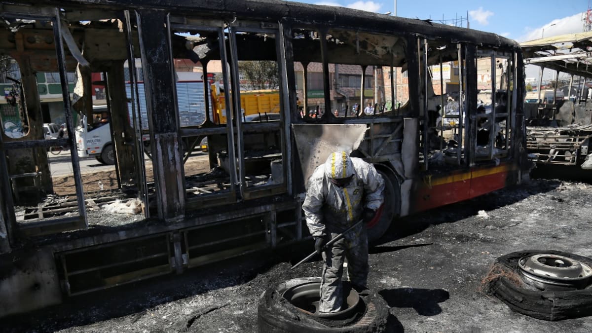 Daños generados en el paro a Transmilenio ascienden de los 18 mil millones