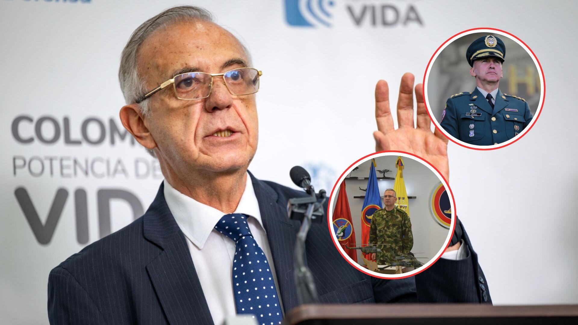 Ministro de Defensa, Iván Velázquez asegura que la salida del general Ospina no tiene que ver con situación en el Cauca.