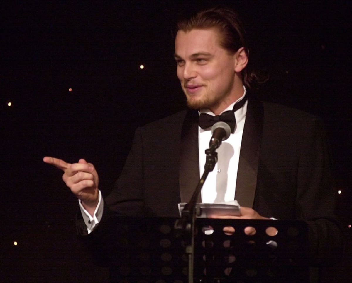 En 2001, Dicaprio ganó el premio a mejor actor en los Italy Valentino Awards