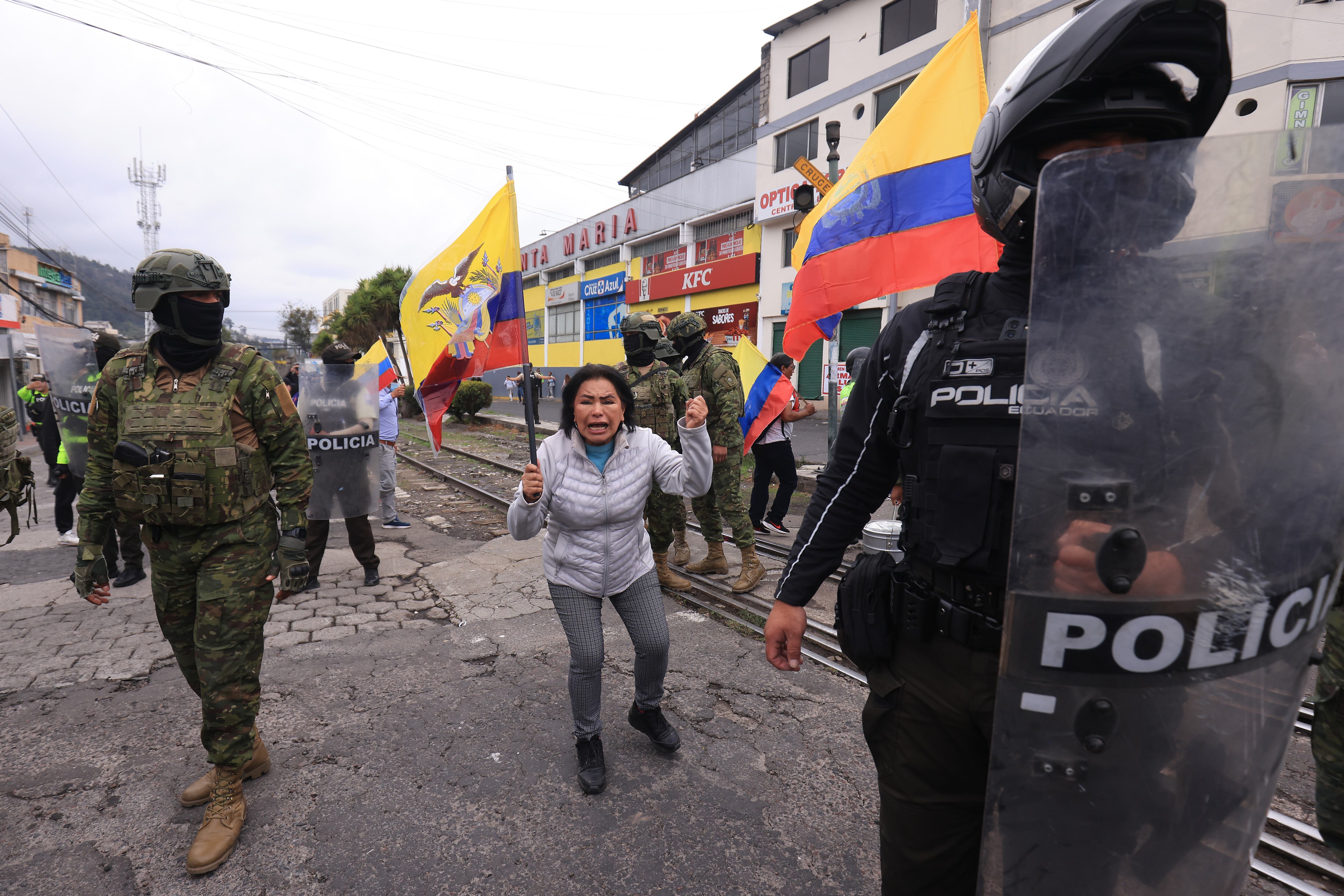 Protestas en Ecuador. Foto: Franklin Jacome/Agencia Press South/Getty Images