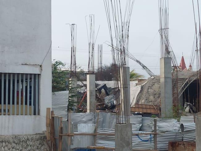 Obras del mercado Sazón en Puerto Colombia./ Foto: Caracol Radio