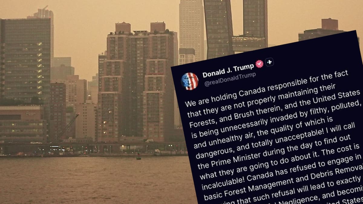 Trump amenaza a Canadá con más aranceles por ‘invadir’ EE.UU. con aire tóxico generado por incendios