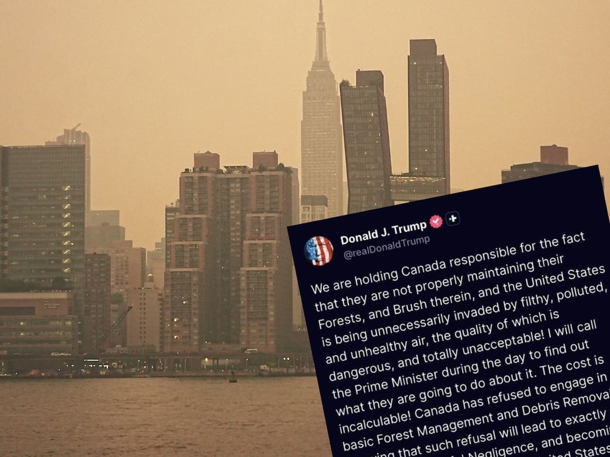Trump amenaza a Canadá con más aranceles por ‘invadir’ EE.UU. con aire tóxico generado por incendios