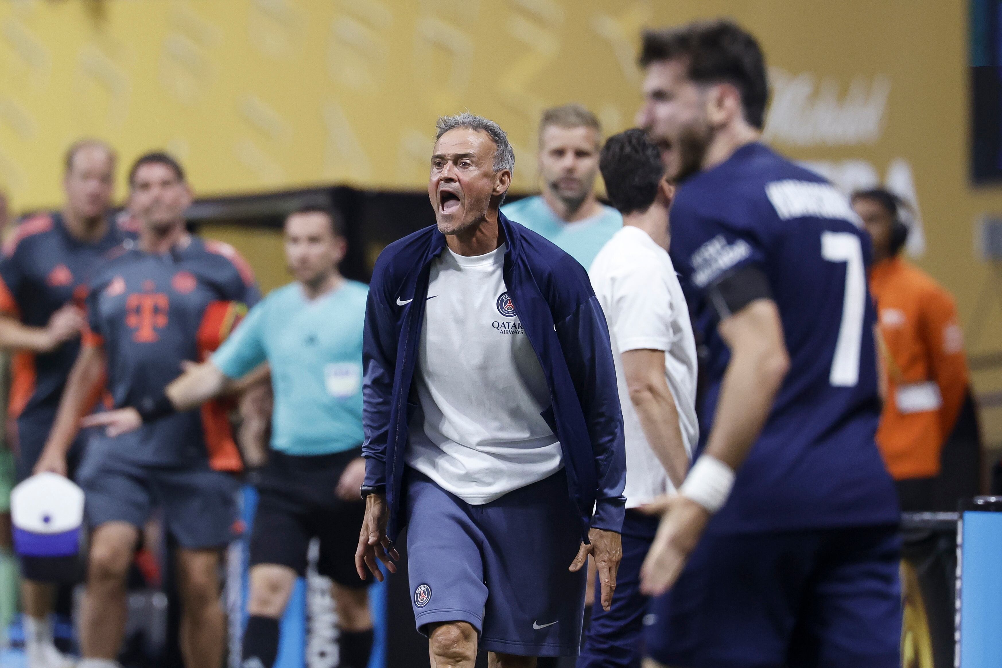 ATLANTA (United States), 05/07/2025.- PSG Head coach Luis Enrique yells during the FIFA Club World Cup 2025 match between Paris Saint-Germain and FC Bayern Munich, in Atlanta, Georgia, USA, 05 July 2025. (Mundial de Fútbol) EFE/EPA/ERIK S. LESSER