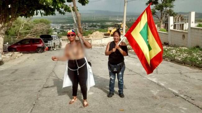 La protesta al desnudo en Campo Alegre