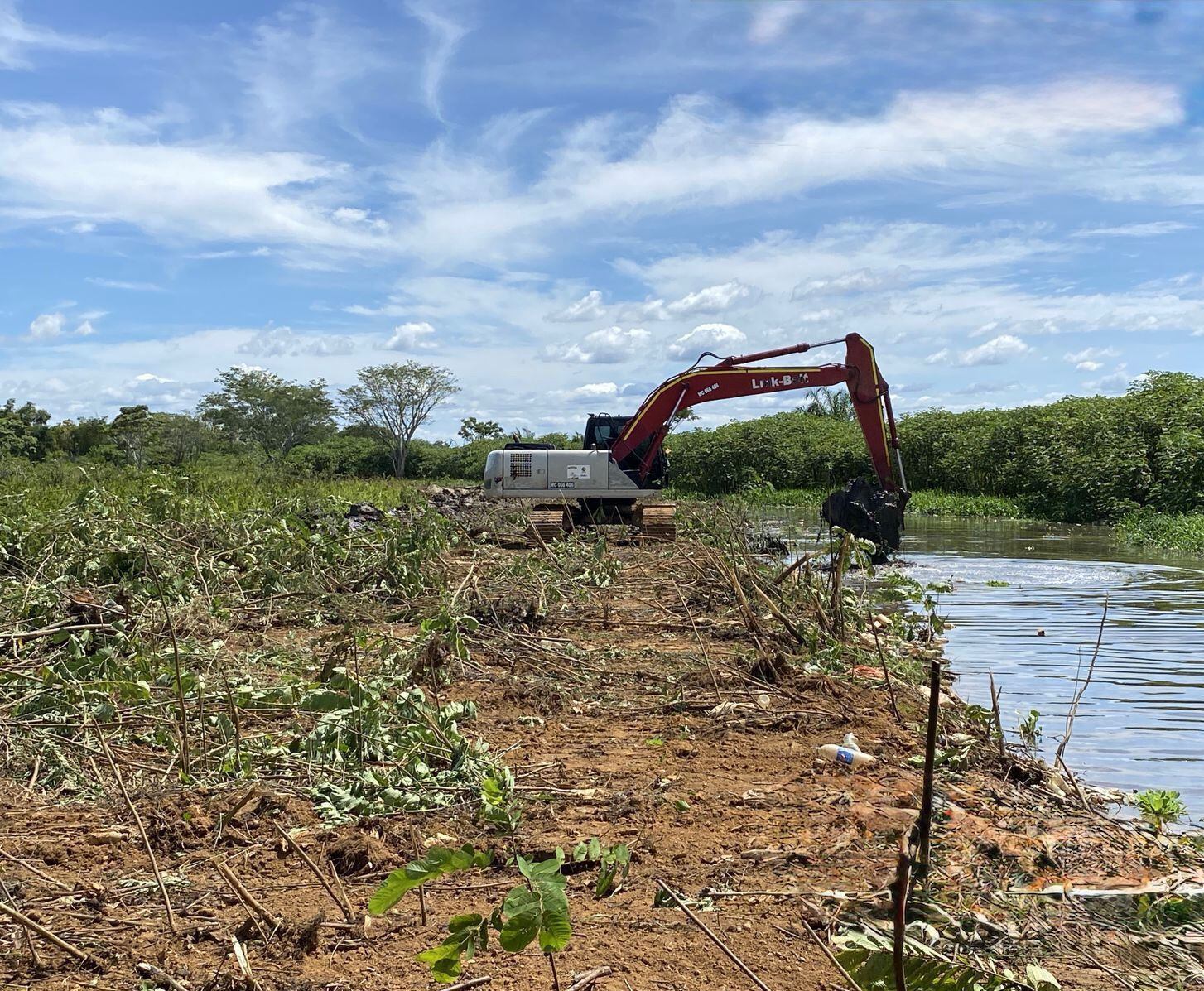 Inicio de obras de mitigación por inundaciones en El Bagre, Antioquia. Foto: Gobernación de Antioquia.