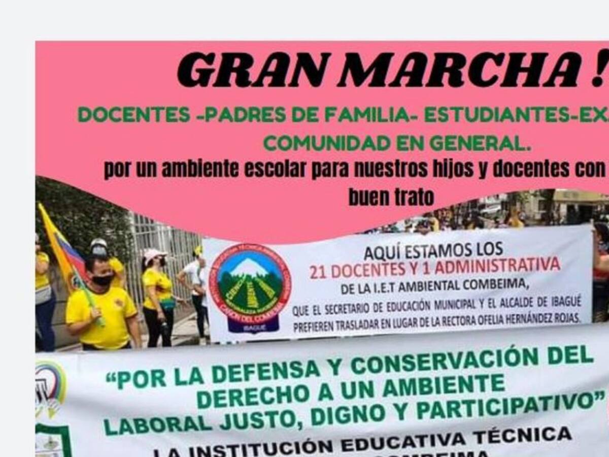 Este martes marchan integrantes del Colegio Técnico Ambiental Combeima