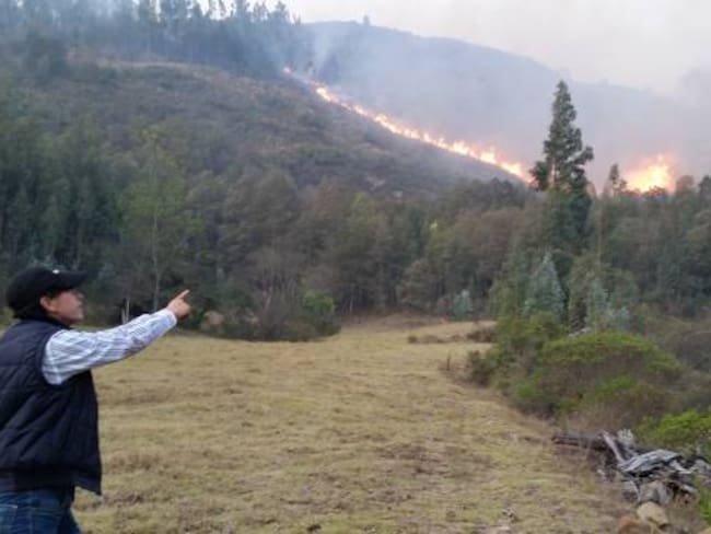 Declaran la calamidad pública por incendio forestal de Nobsa, Boyacá