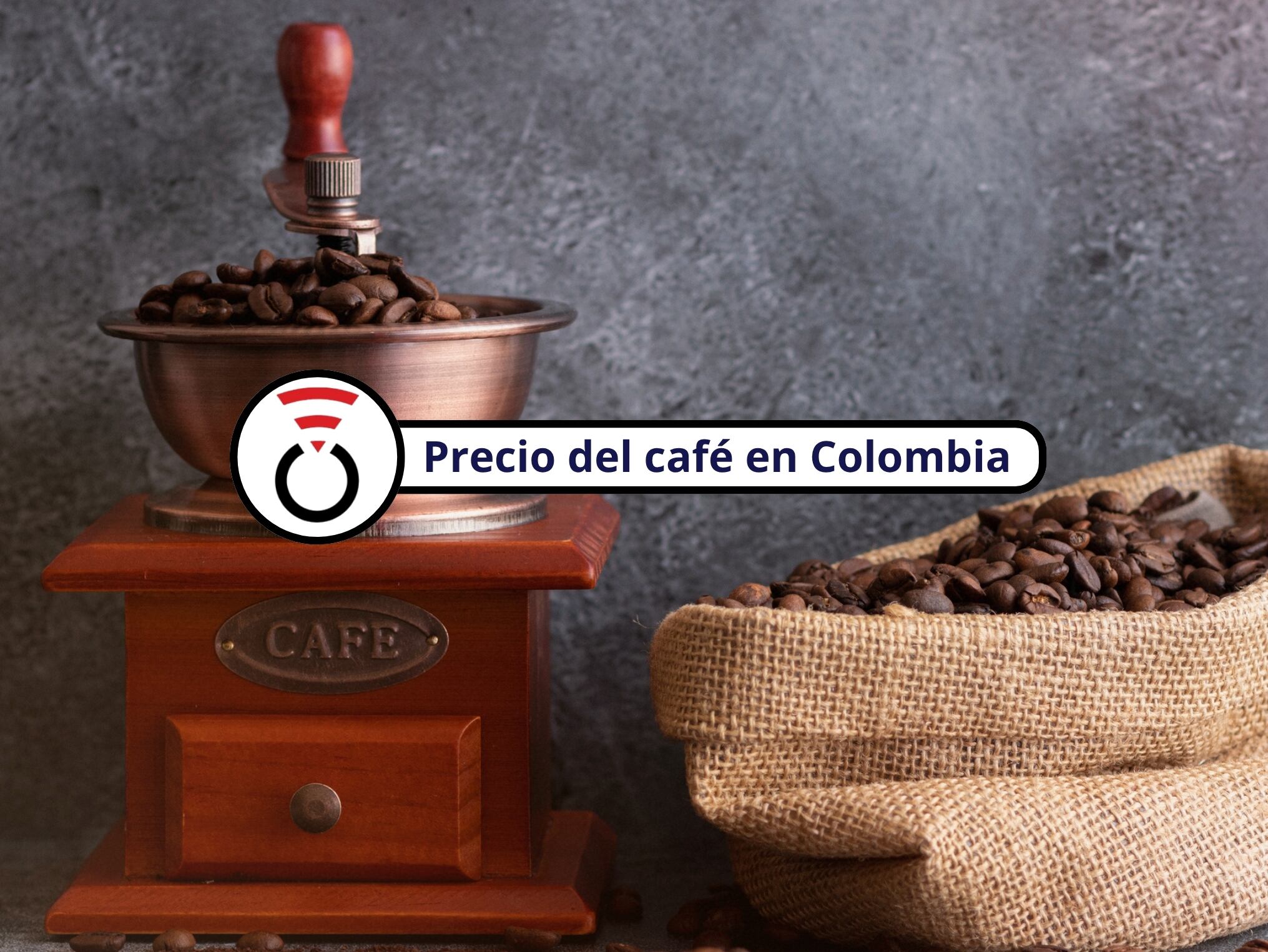 De fondo: A la derecha hay una bolsa con granos de café y a la izquierda una máquina para molerlos (Crédito: Getty Images)