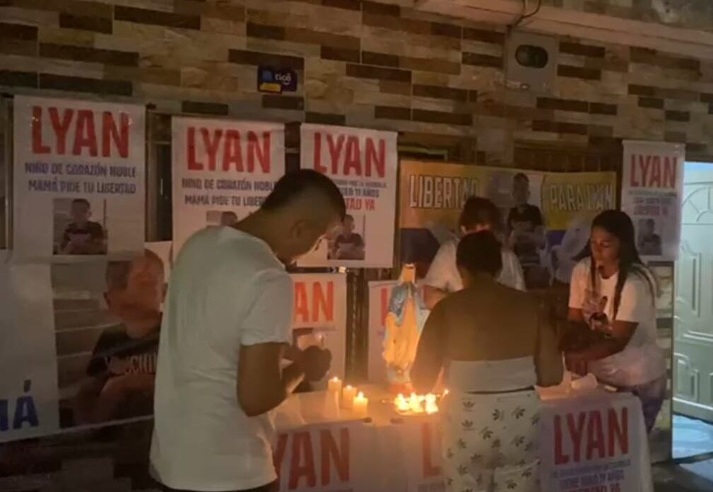 Velatón por la liberación de Lyan José Hortua, menor de 11 años secuestrado en Jamundí