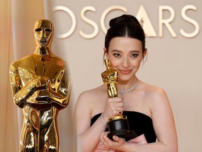 Mikey Madison, ganadora del Óscar a mejor actriz protagonista por 'Anora' //  EFE/CAROLINE BREHMAN // Estatuilla de los Premios Óscar en el Dolby Theatre de Hollywood. // Robyn Beck / AFP