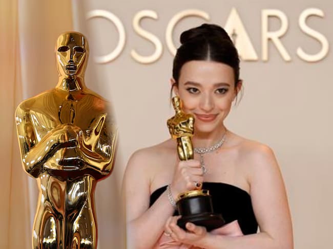 Mikey Madison, ganadora del Óscar a mejor actriz protagonista por 'Anora' // EFE/CAROLINE BREHMAN // Estatuilla de los Premios Óscar en el Dolby Theatre de Hollywood. // Robyn Beck / AFP
