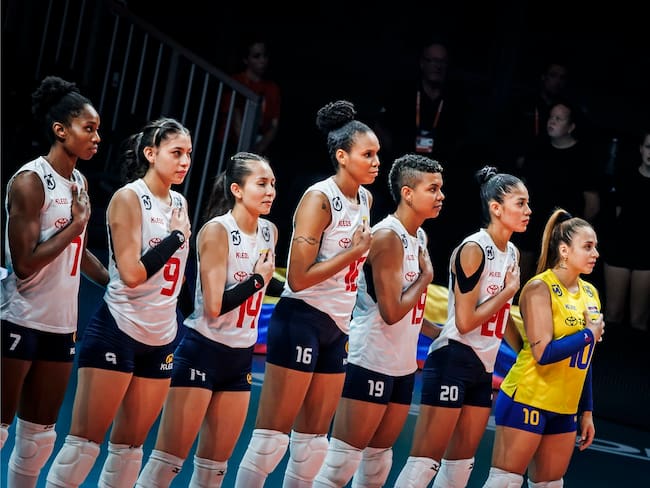 Selección Colombia de Voleibol en el Mundial / Foto: Volleybol World
