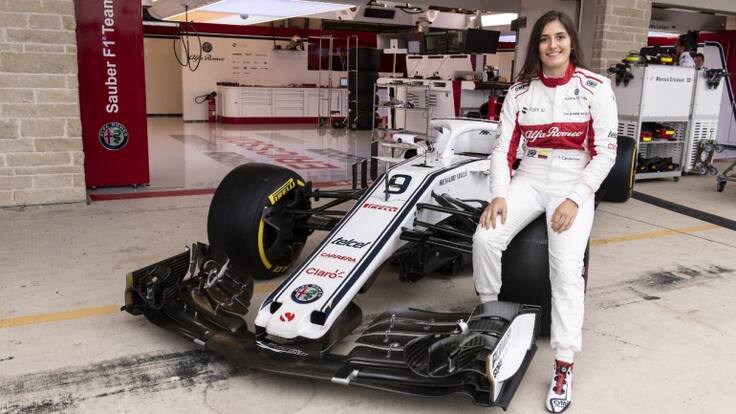 Historia: Calderón, la primer mujer latinoamericana en probar un auto de F1