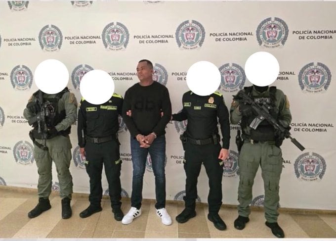 Captura de alias "Colombia" en Armenia, Quindío. Foto: Cortesía Cuenta X Jhon Reimberg