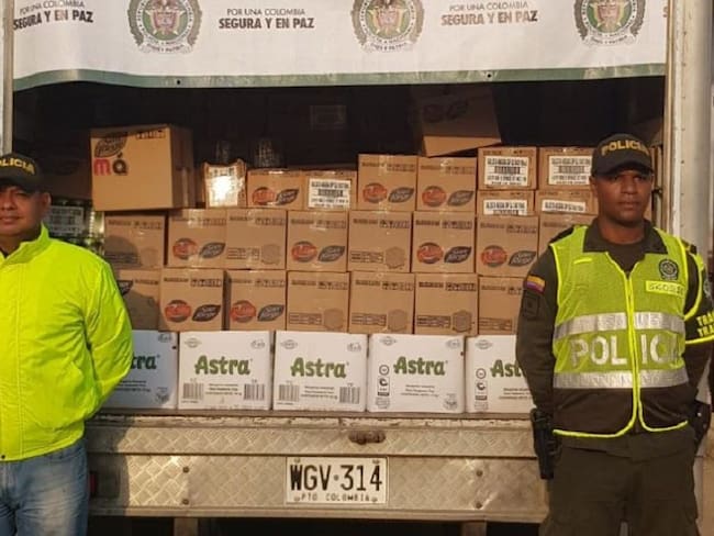 Policía recupera camión hurtado con millonaria mercancía en Bolívar