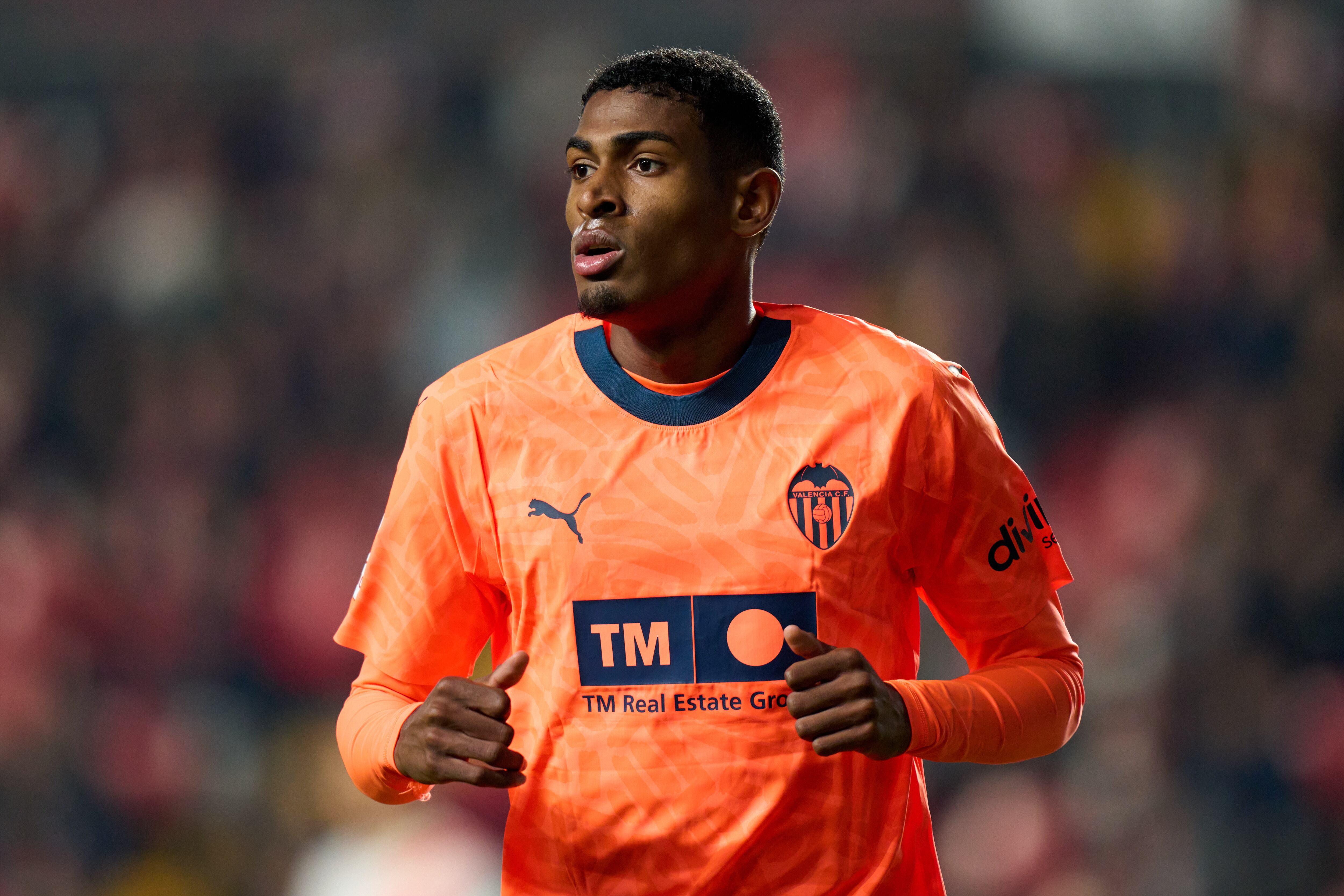 Cristhian Mosquera, delantero colombo-español del Valencia. (Photo by Angel Martinez/Getty Images)