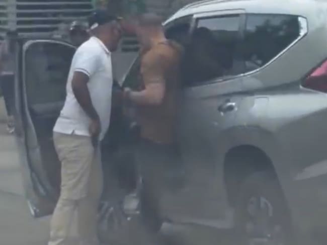 Momentos del asalto. Foto: tomada de redes.