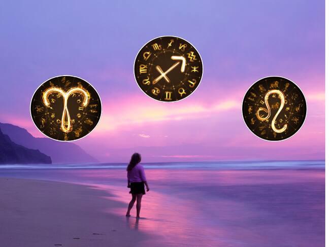 Persona en la playa sola / Signos del zodiaco de fuego (Getty Images)