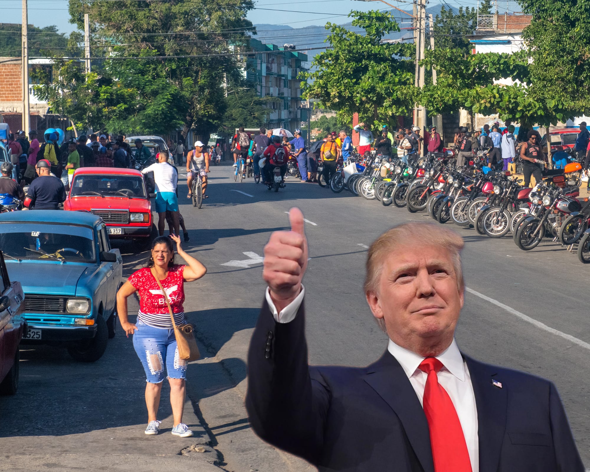 El presidente Donald Trump amenazó con imponer aranceles a todo país que envíe petróleo a Cuba, generando temor de desabastecimiento de combustibles en la isla.
(Foto:   Caracol Radio / Getty )