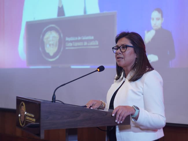 Nueva fiscal General, Luz Adriana Camargo. EFE/ Corte Suprema Colombia