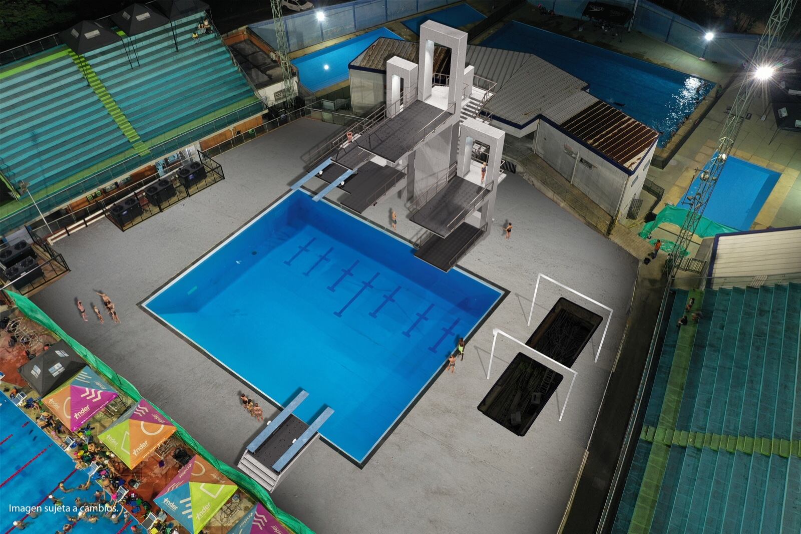 Complejo Acuático César Zapata de Medellín. Foto: Alcaldía de Medellín.