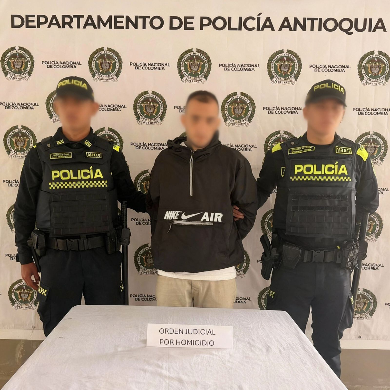 Capturado alias Treme sicario del Clan del Golfo- foto Alcaldía de Rionegro