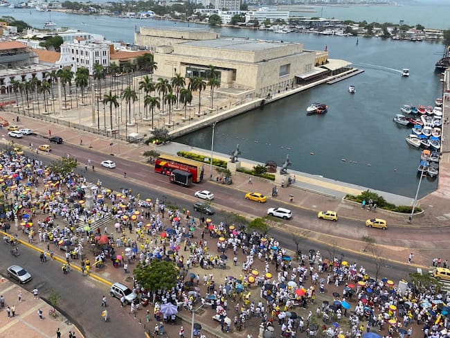 Marcha en Cartagena llenó el Camellón de los Mártires