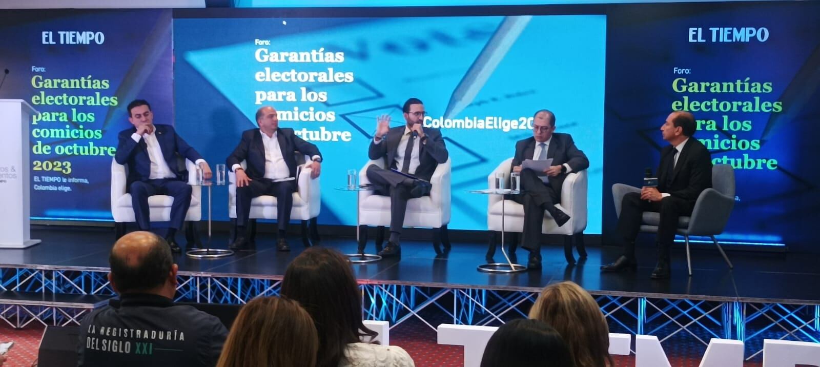 Foro garantías electorales para los comicios de octubre 2023 en el dirario El Tiempo