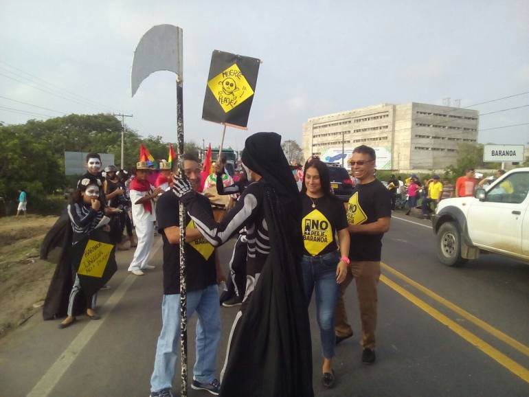 Protesta cultural en La Vía de Cordialidad.