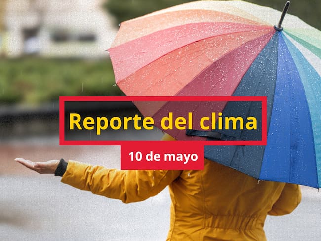 De fondo: Imagen de una persona sosteniendo con una mano una sombrilla y con la otra comprobando si está lloviendo (Crédito: Getty Images)