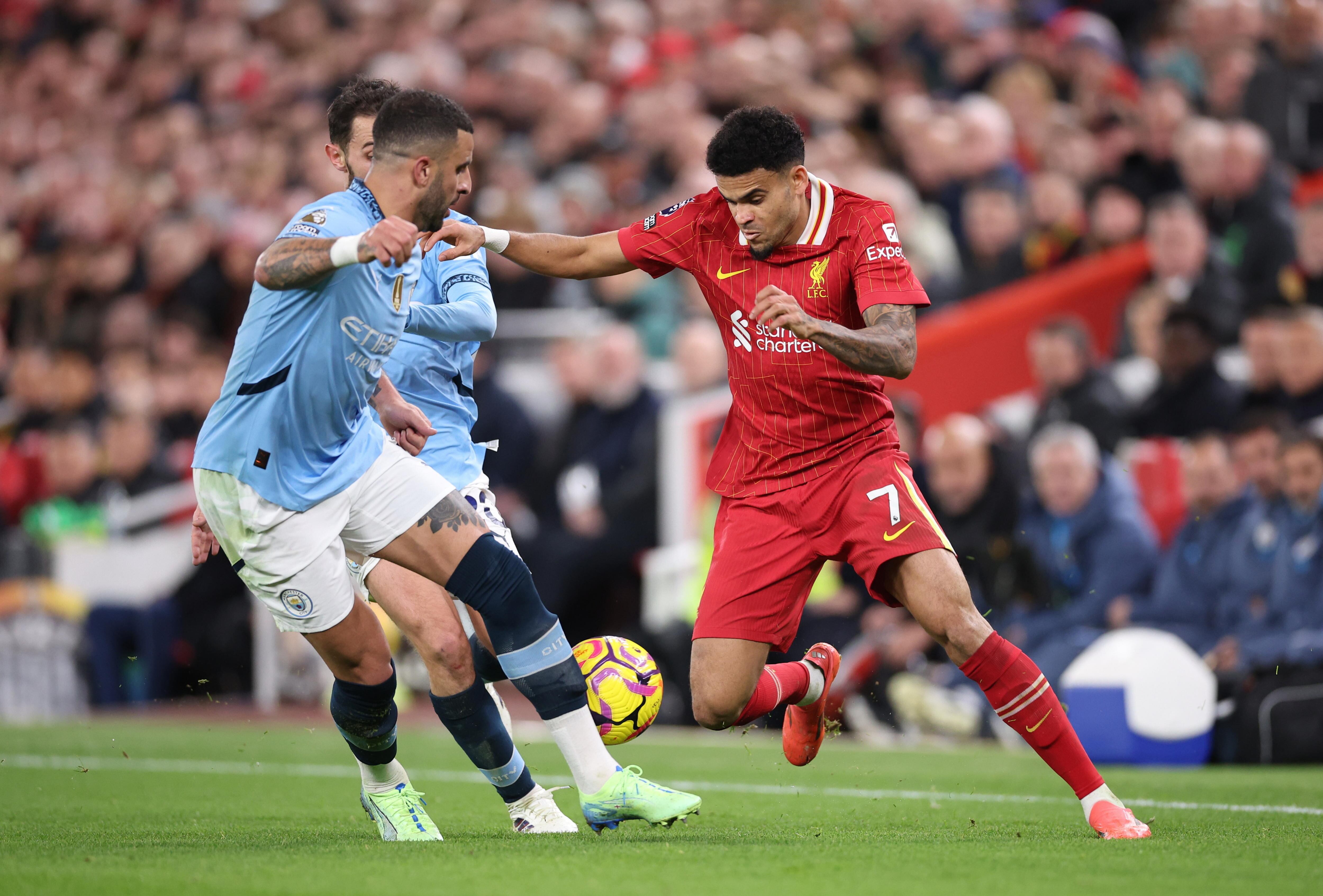 Luis Díaz en el duelo ante Manchester City. (Reino Unido) EFE/EPA/ADAM VAUGHAN EDITORIAL USE ONLY.