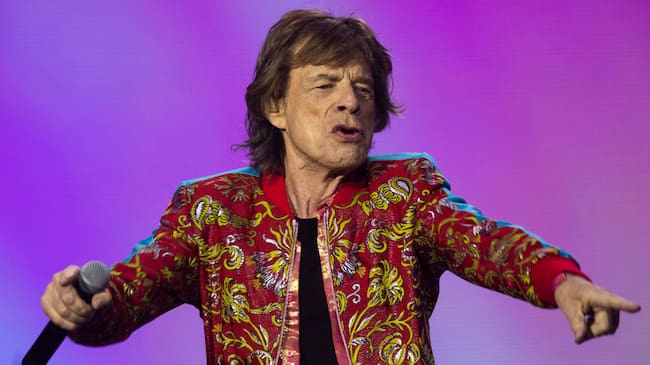 AMSTERDAM, NETHERLANDS - JULY 7: Mick Jagger of the Rolling Stones perform live on stage during a concert of The Rolling Stones at the Johan Cruijff Arena on July 7, 2022 in Amsterdam, Netherlands. (Photo by Sven Hoogerhuis/BSR Agency/Getty Images)