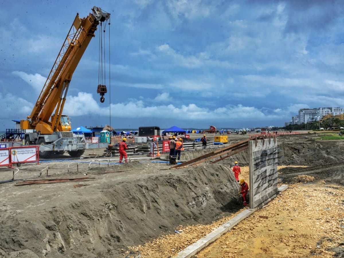Comenzó construcción del muro de contención de El Malecón del Mar de Cartagena