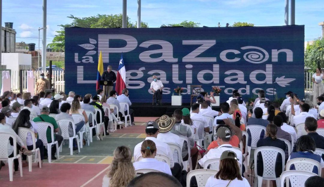 Desde Turbaco- Bolívar el mandatario chileno destacó los avances de la paz con legalidad implementada por el presidente Iván Duque