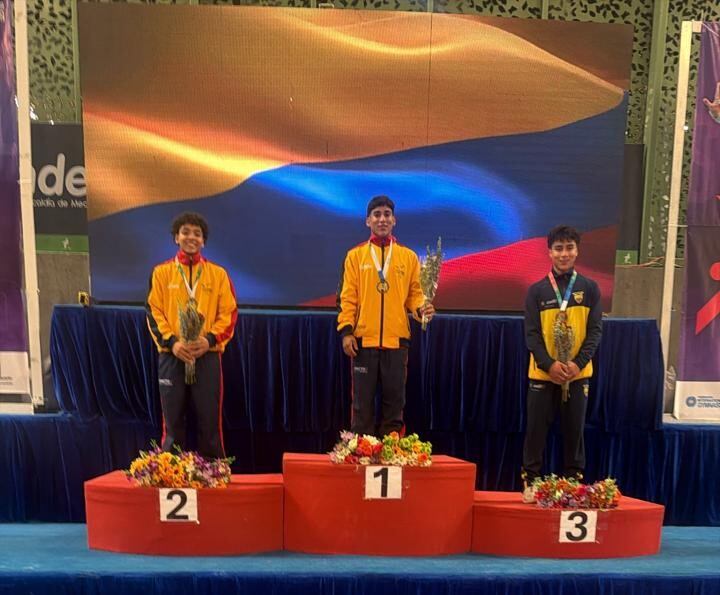 El nortesantandereano Camilo Vera se llevó el oro en el Sudamericano de Gimnasia Artística. / Foto: Cortesía Jairo Cadena.