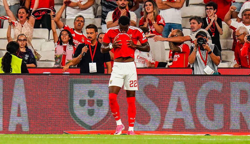 Jhon Durán anota su primer gol oficial con el Benfica en Europa League: Video y próximos partidos(Photo by Gualter Fatia/SNS Group via Getty Images)